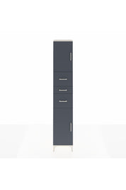 Hyperion Dolap 3 Raflı 3 Çekmeceli 2 Kapaklı 44x44x243 Aytaşı-Antrasit