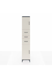 Hyperion Dolap 3 Raflı 3 Çekmeceli 2 Kapaklı 44x44x243 Antrasit-Aytaşı