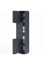 Hyperion Dolap 3 Raflı 3 Çekmeceli 2 Kapaklı 44x44x243 Antrasit-Antrasit