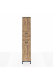 Hyperion Dolap 3 Raflı 3 Çekmeceli 2 Kapaklı 44x44x243 Antrasit-Çam