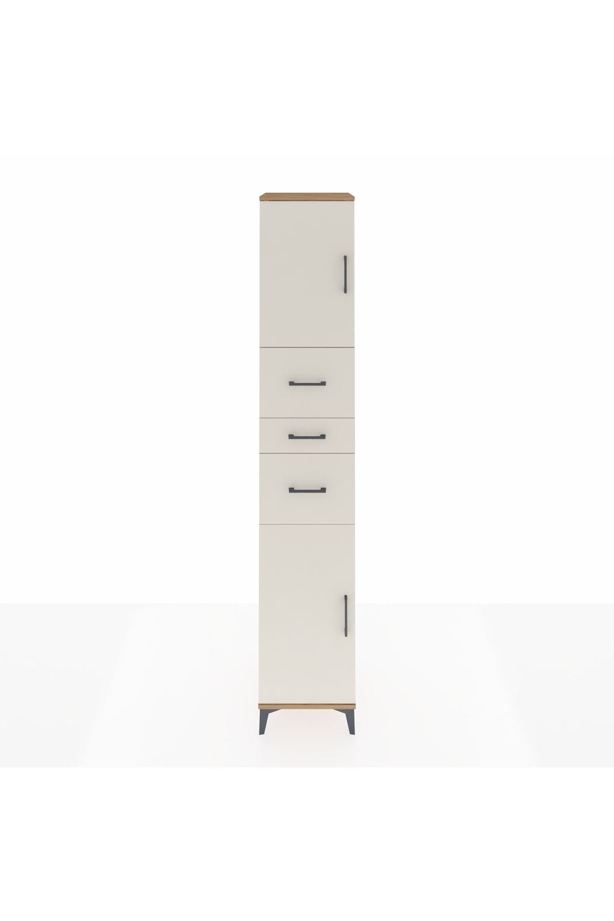 Hyperion Dolap 3 Raflı 3 Çekmeceli 2 Kapaklı 44x44x243 Çam-Aytaşı