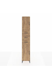 Hyperion Dolap 3 Raflı 3 Çekmeceli 2 Kapaklı 44x44x243 Çam-Çam