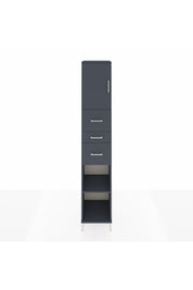 Hyperion Dolap 3 Raflı 3 Çekmeceli Tek Kapaklı 44x44x243 Antrasit-Antrasit