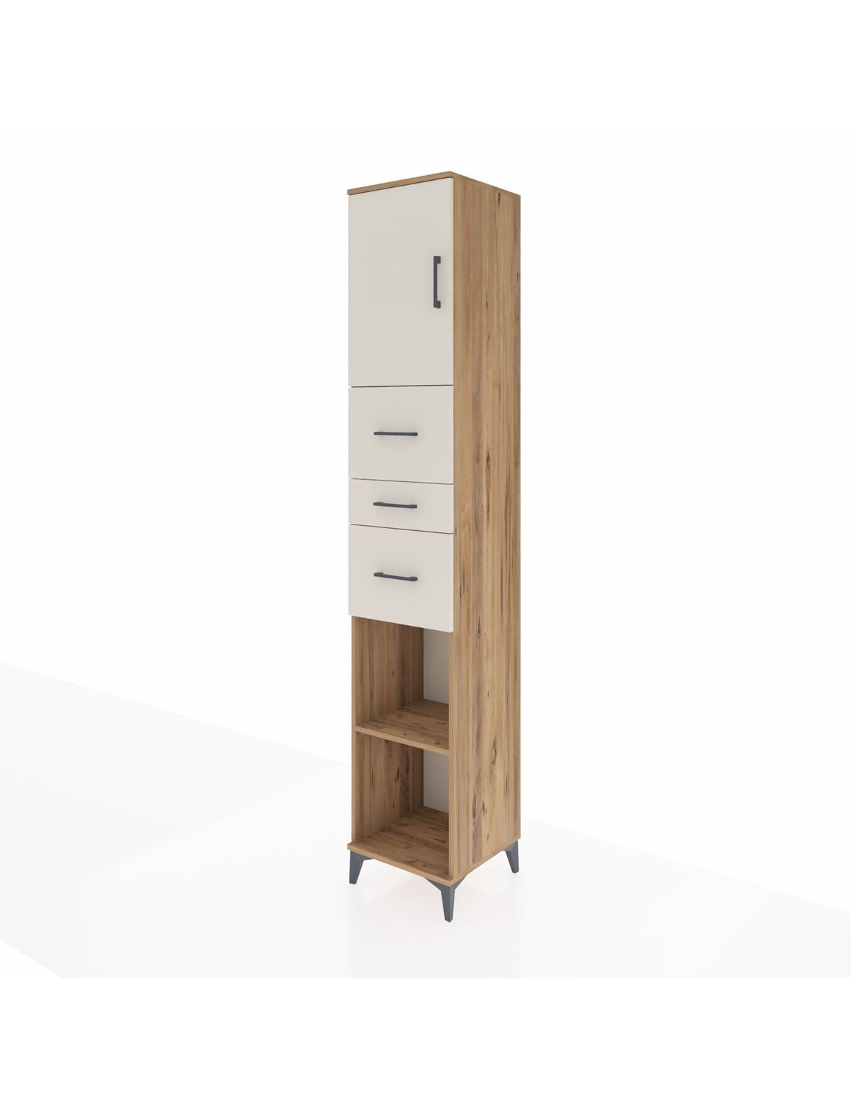 Hyperion Dolap 3 Raflı 3 Çekmeceli Tek Kapaklı 44x44x243 - S64M191V7B