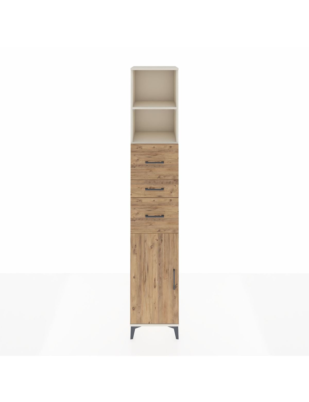 Hyperion Dolap 3 Raflı 3 Çekmeceli Tek Kapaklı 44x44x243 Aytaşı-Çam