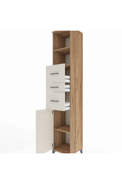 Hyperion Dolap 3 Raflı 3 Çekmeceli Tek Kapaklı 44x44x243 Çam-Aytaşı