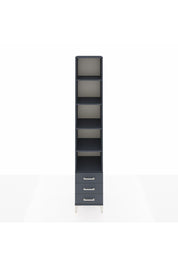 Hyperion Dolap 5 Raflı 3 Çekmeceli 44x44x243 Antrasit-Antrasit