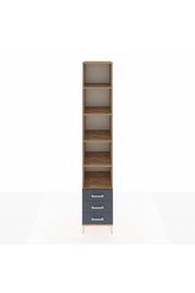 Hyperion Dolap 5 Raflı 3 Çekmeceli 44x44x243 Çam-Antrasit