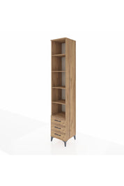 Hyperion Dolap 5 Raflı 3 Çekmeceli 44x44x243 Çam-Çam