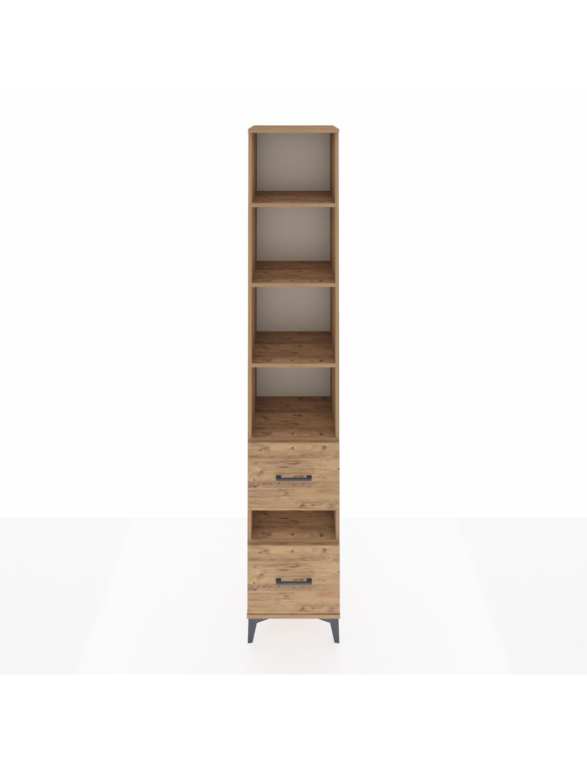 Hyperion Dolap 5 Raflı 2 Çekmeceli 44x44x243 Çam-Çam