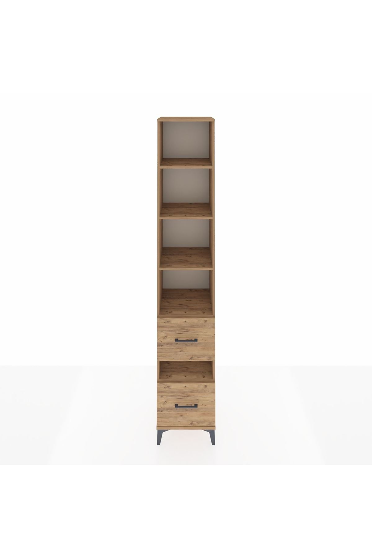 Hyperion Dolap 5 Raflı 2 Çekmeceli 44x44x243 Çam-Çam