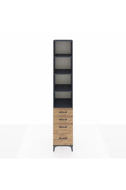 Hyperion Dolap 4 Raflı 4 Çekmeceli 44x44x243 Antrasit-Çam