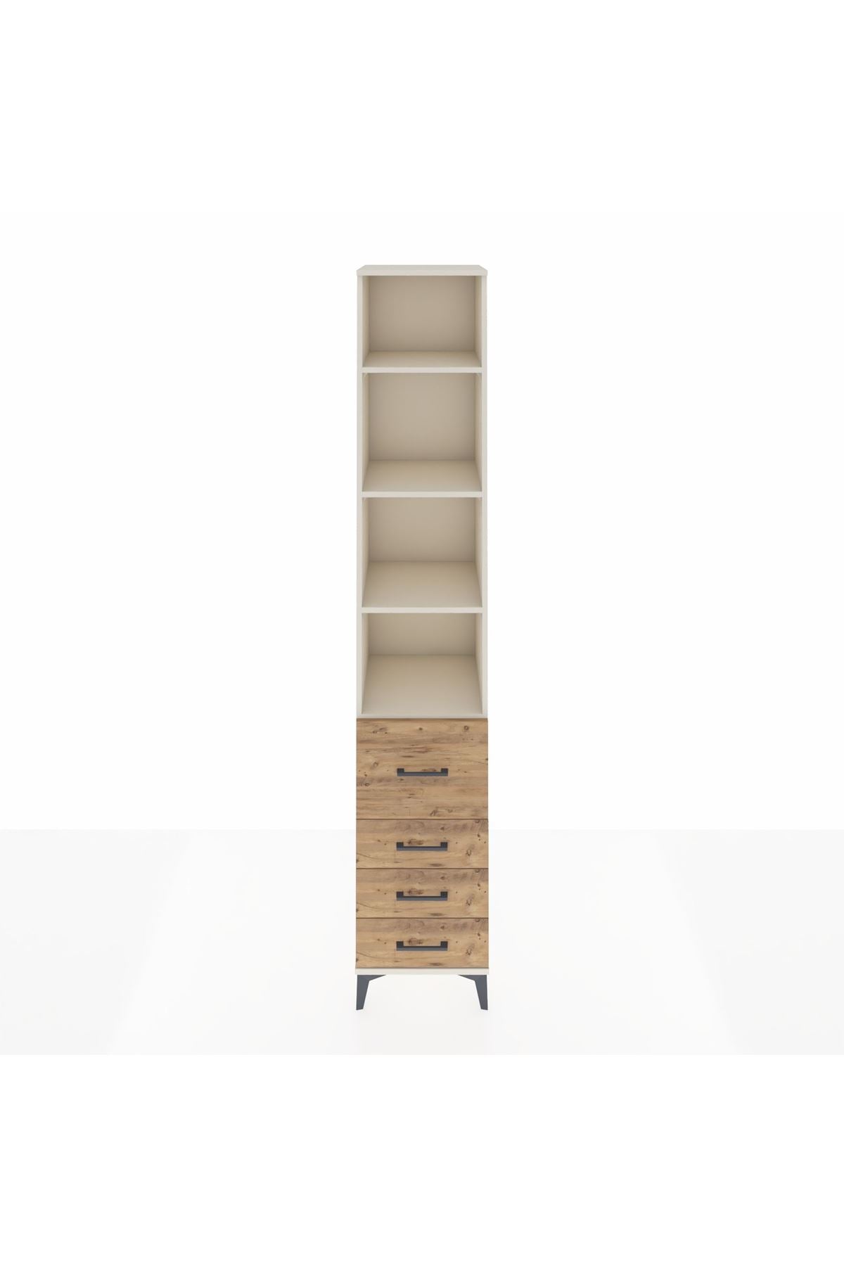 Hyperion Dolap 4 Raflı 4 Çekmeceli 44x44x243 Aytaşı-Çam