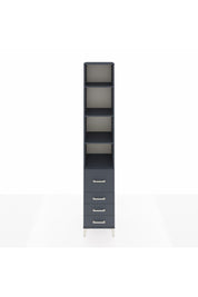 Hyperion Dolap 4 Raflı 4 Çekmeceli 44x44x243 Antrasit-Antrasit