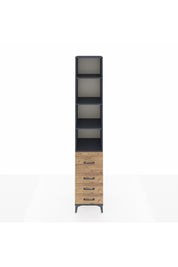 Hyperion Dolap 4 Raflı 4 Çekmeceli 44x44x243 Antrasit-Çam