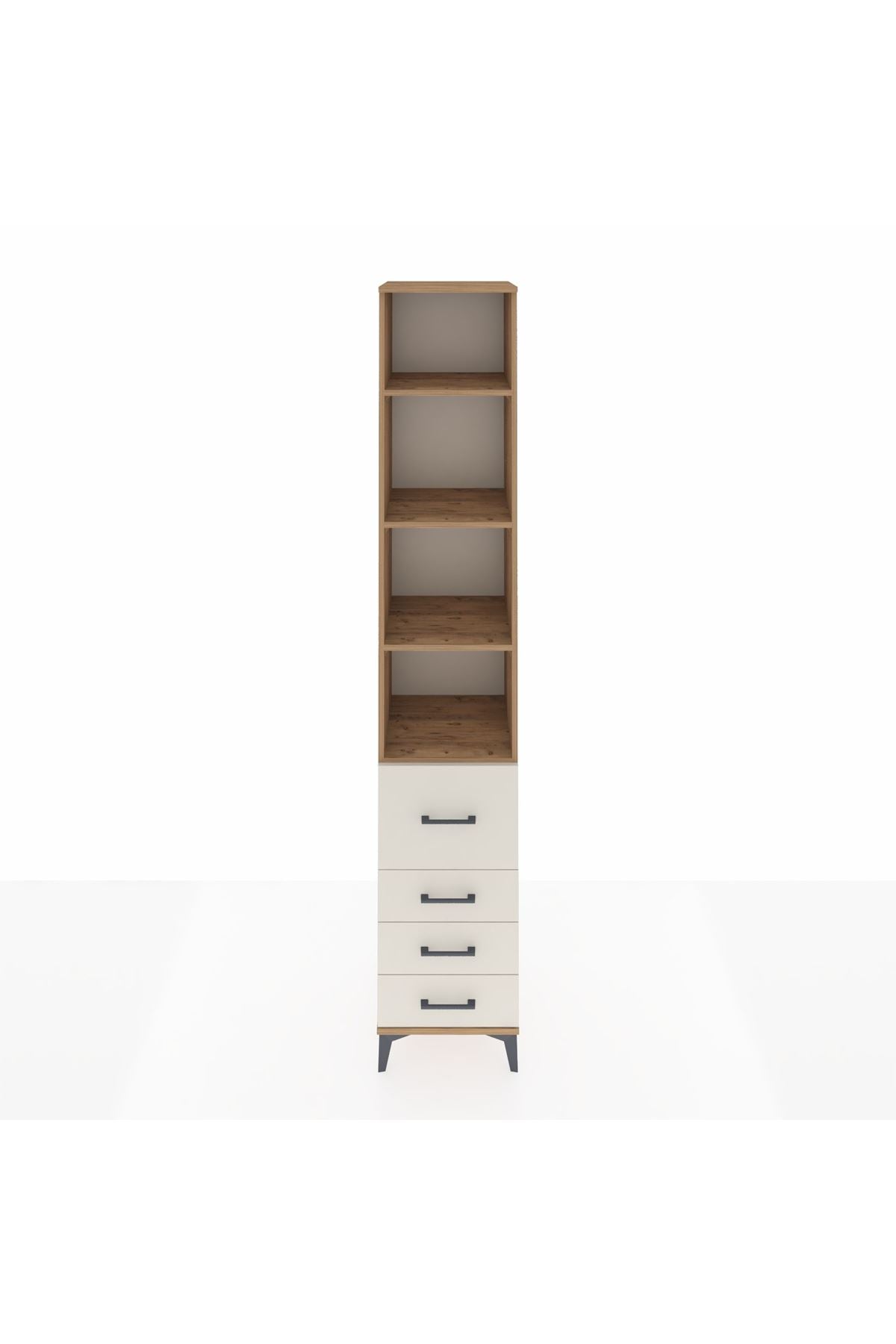 Hyperion Dolap 4 Raflı 4 Çekmeceli 44x44x243 Çam-Aytaşı