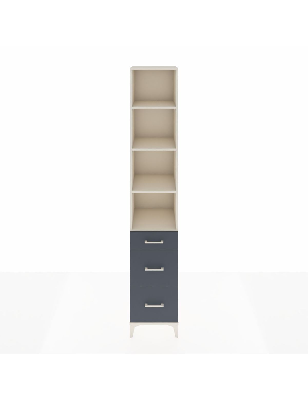 Hyperion Dolap 4 Raflı 3 Çekmeceli 44x44x243 Aytaşı-Antrasit