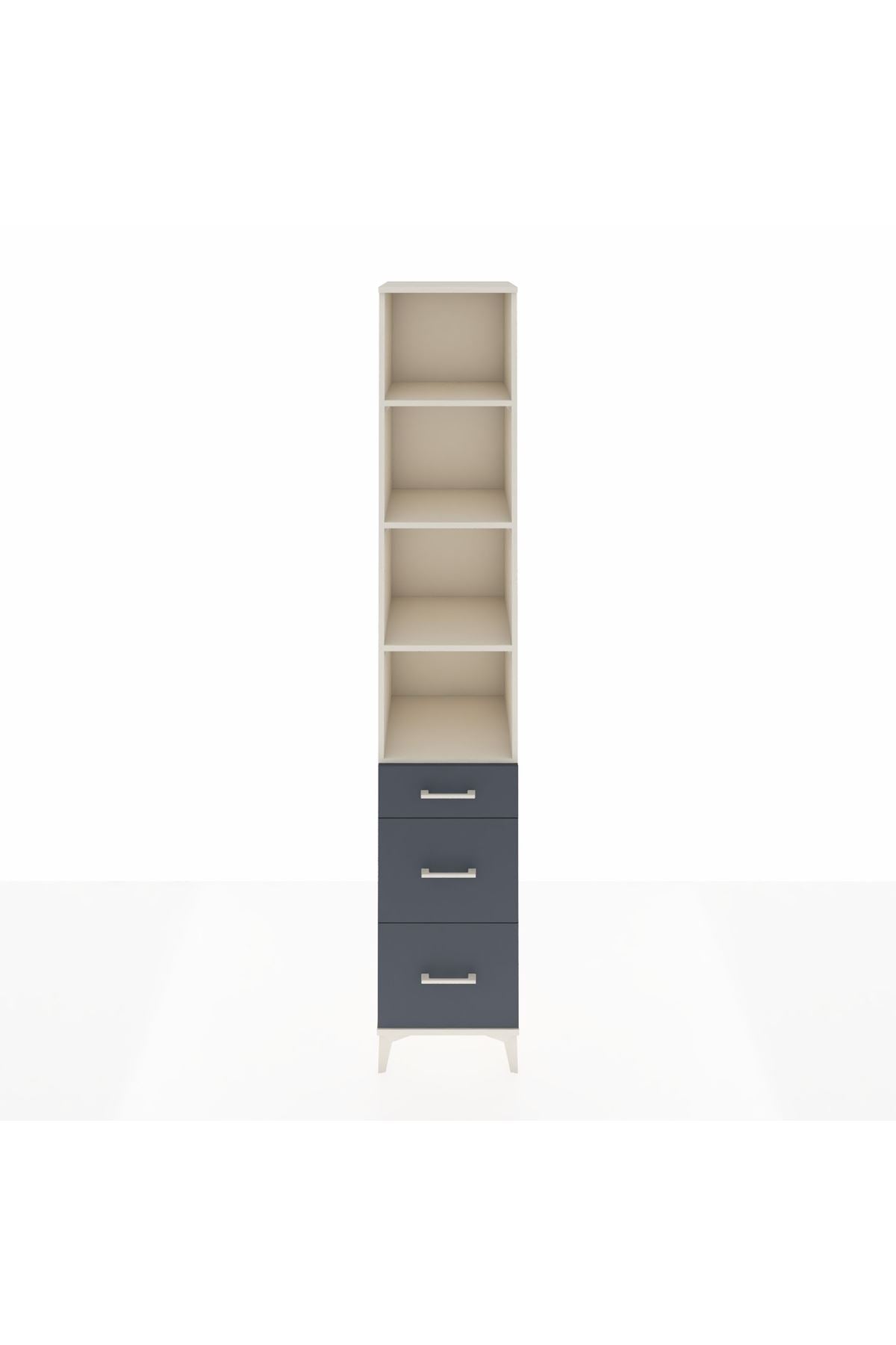 Hyperion Dolap 4 Raflı 3 Çekmeceli 44x44x243 Aytaşı-Antrasit