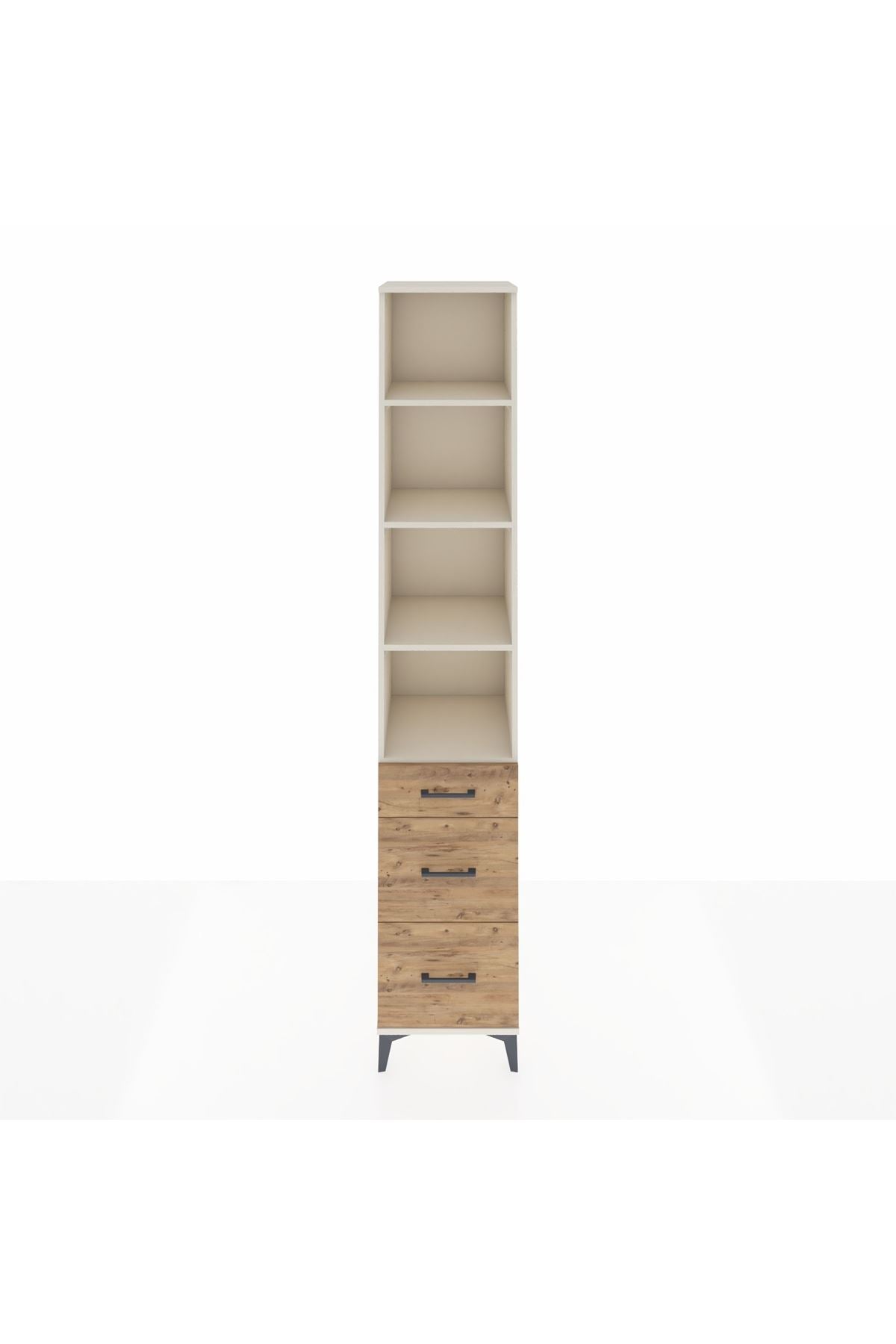 Hyperion Dolap 4 Raflı 3 Çekmeceli 44x44x243 Aytaşı-Çam