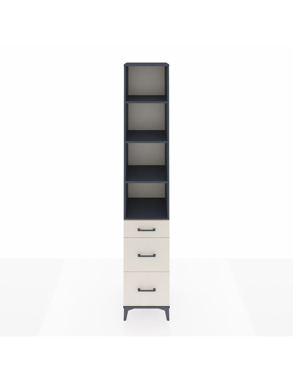 Hyperion Dolap 4 Raflı 3 Çekmeceli 44x44x243 Antrasit-Aytaşı