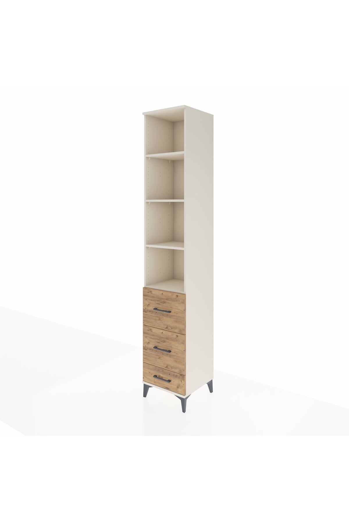 Hyperion Dolap 4 Raflı 3 Çekmeceli 44x44x243 Aytaşı-Çam