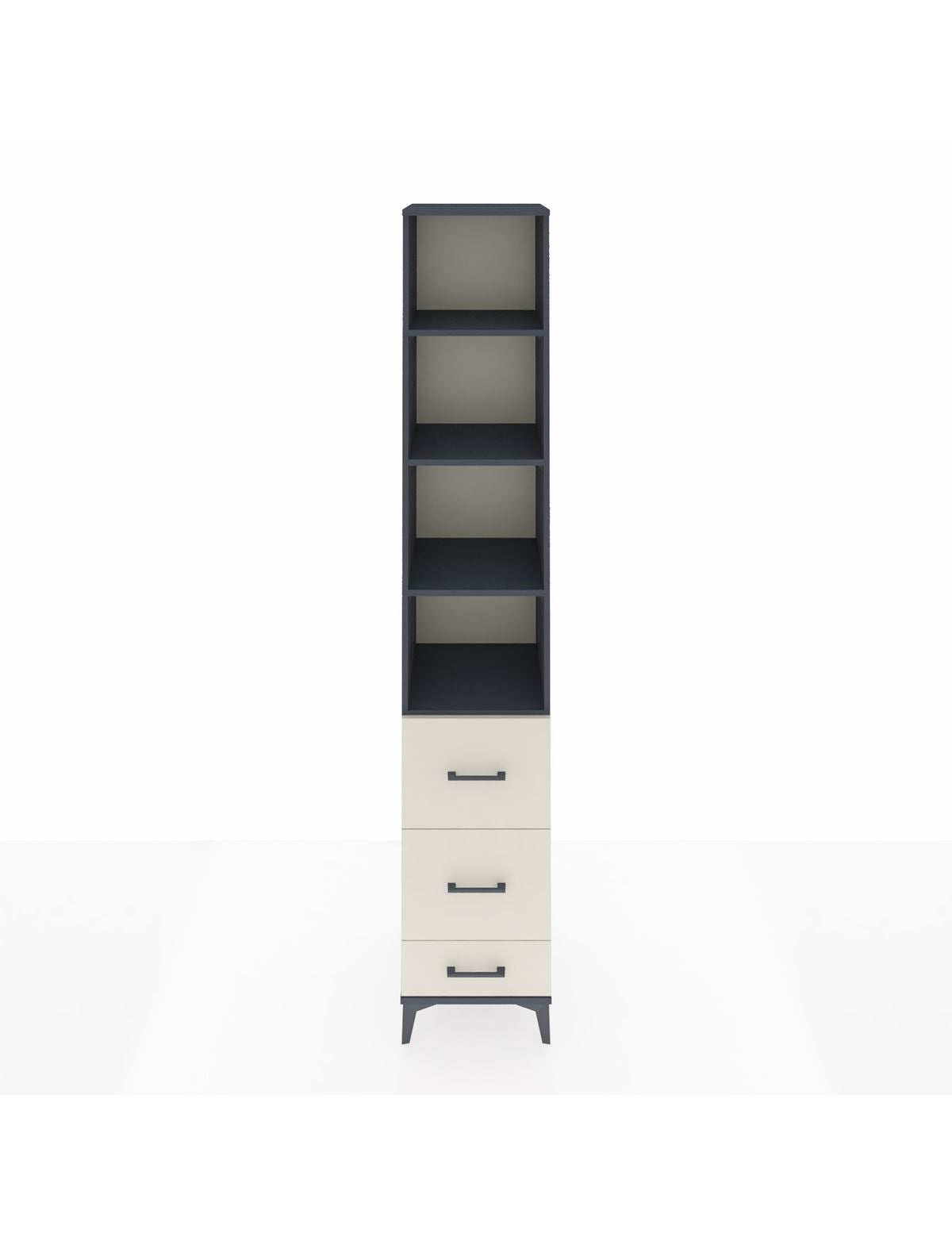 Hyperion Dolap 4 Raflı 3 Çekmeceli 44x44x243 Antrasit-Aytaşı