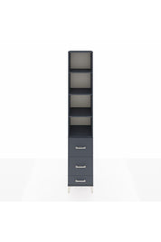 Hyperion Dolap 4 Raflı 3 Çekmeceli 44x44x243 Antrasit-Antrasit