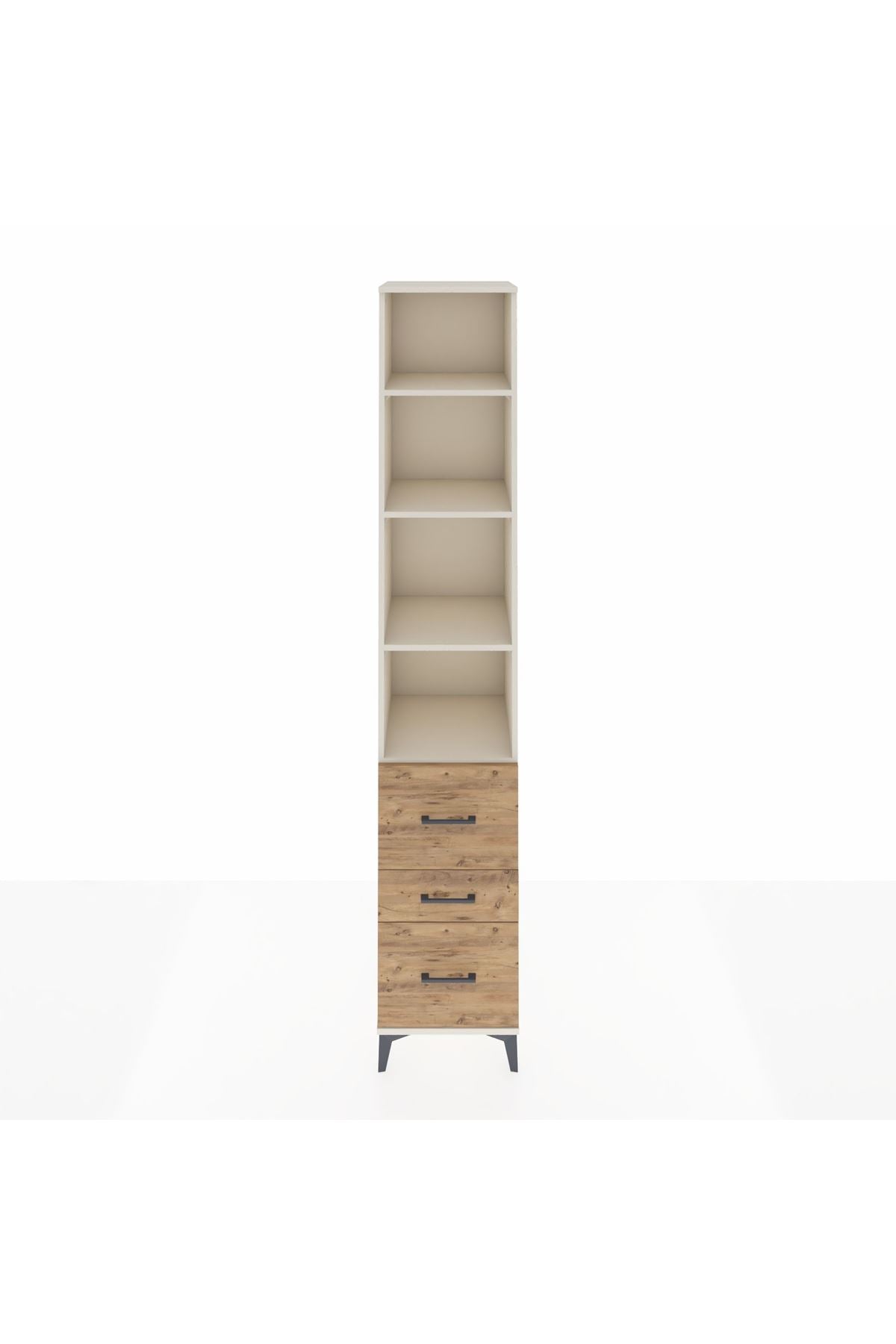 Hyperion Dolap 4 Raflı 3 Çekmeceli 44x44x243 Aytaşı-Çam