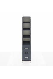 Hyperion Dolap 4 Raflı 3 Çekmeceli 44x44x243 Antrasit-Antrasit