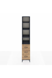 Hyperion Dolap 4 Raflı 3 Çekmeceli 44x44x243 Antrasit-Çam