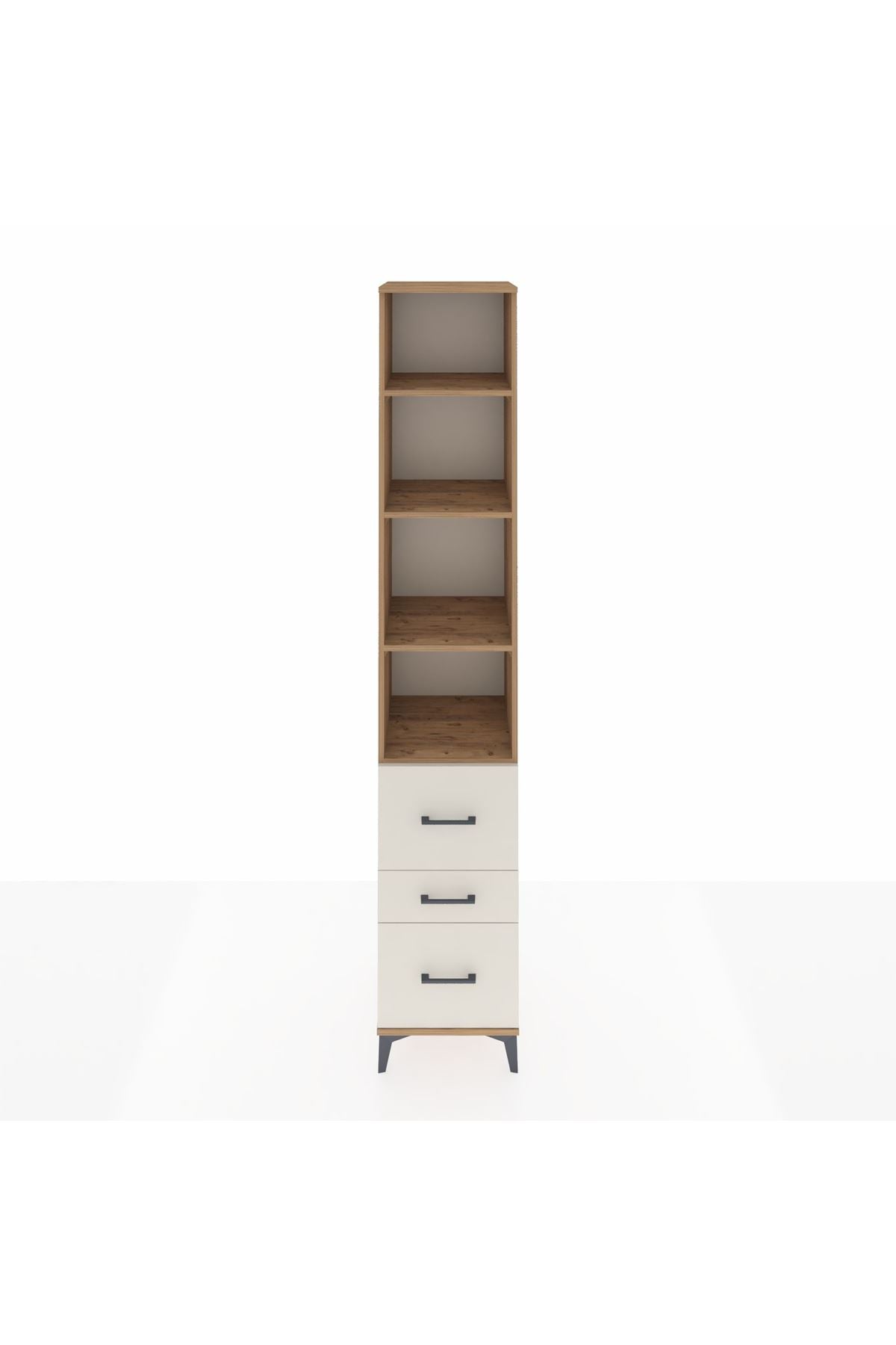 Hyperion Dolap 4 Raflı 3 Çekmeceli 44x44x243 Çam-Aytaşı