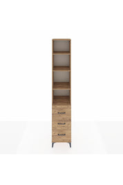 Hyperion Dolap 4 Raflı 3 Çekmeceli 44x44x243 Çam-Çam