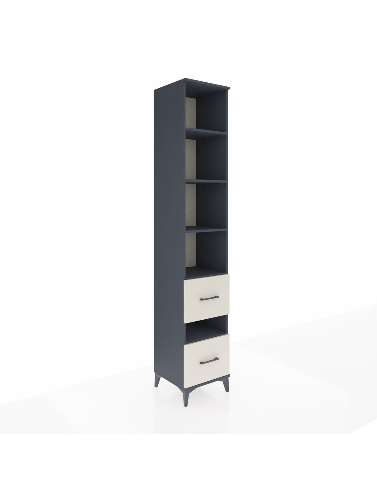 Hyperion Dolap 5 Raflı 2 Çekmeceli 44x44x243 Antrasit-Aytaşı