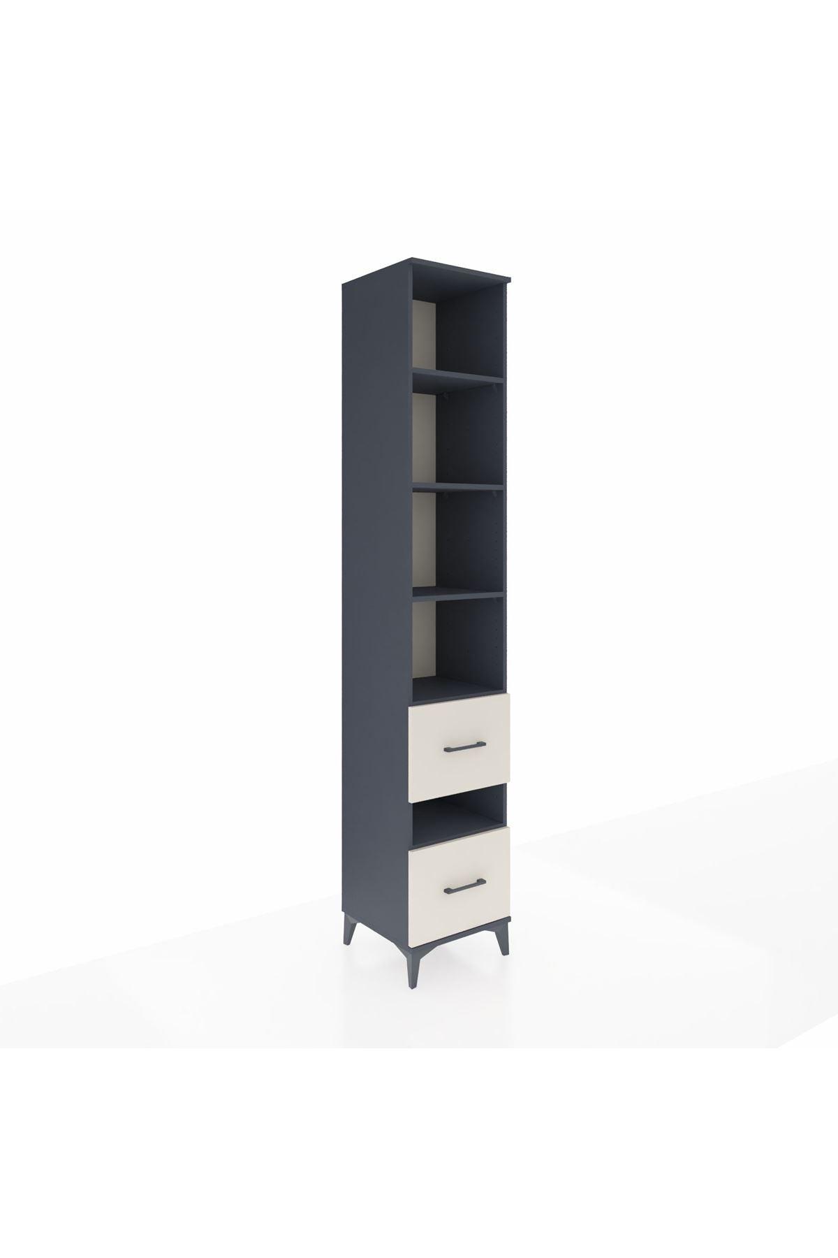 Hyperion Dolap 5 Raflı 2 Çekmeceli 44x44x243 Antrasit-Aytaşı