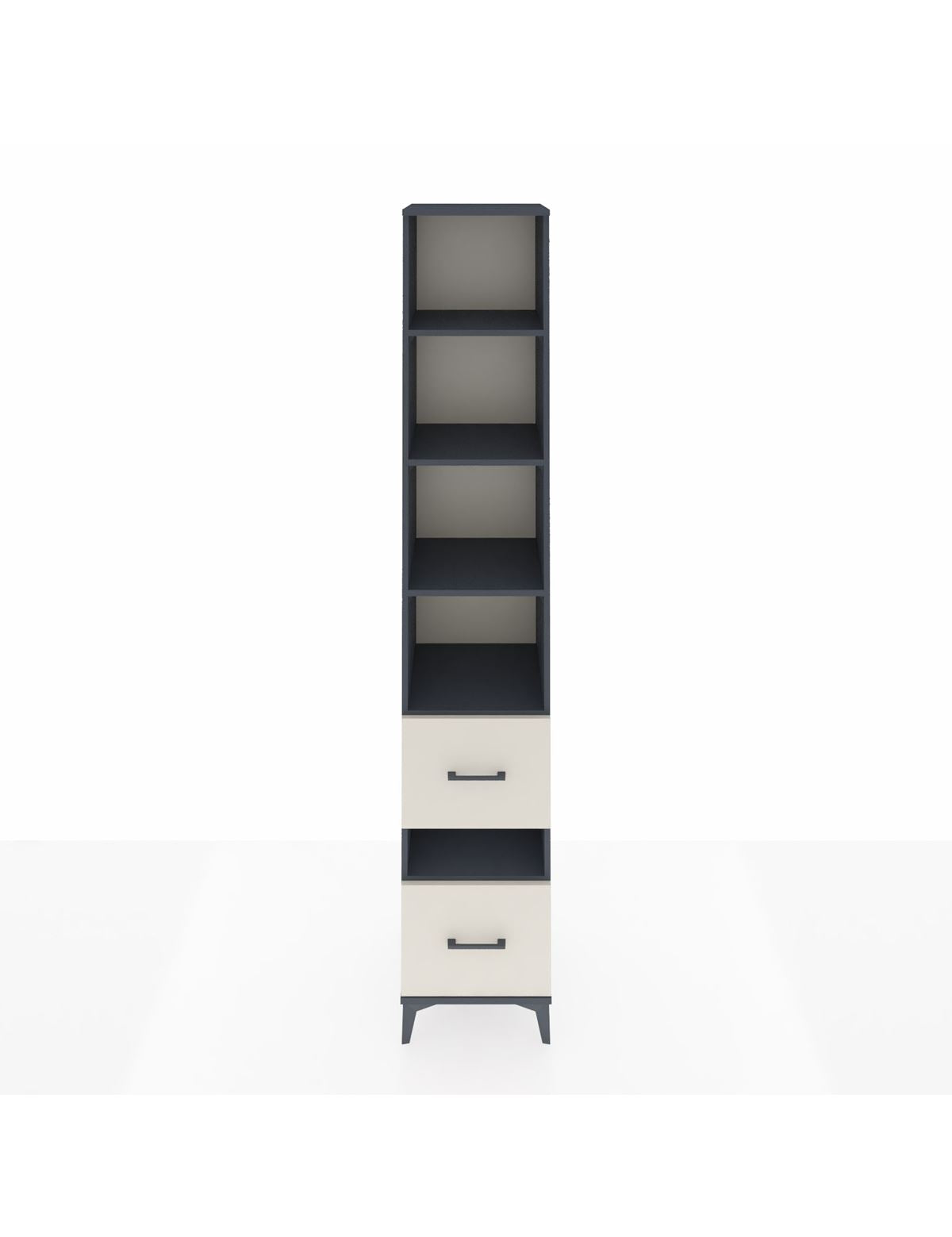 Hyperion Dolap 5 Raflı 2 Çekmeceli 44x44x243 Antrasit-Aytaşı