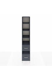 Hyperion Dolap 5 Raflı 2 Çekmeceli 44x44x243 Antrasit-Antrasit