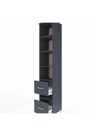 Hyperion Dolap 5 Raflı 2 Çekmeceli 44x44x243 Antrasit-Antrasit
