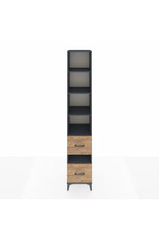 Hyperion Dolap 5 Raflı 2 Çekmeceli 44x44x243 Antrasit-Çam