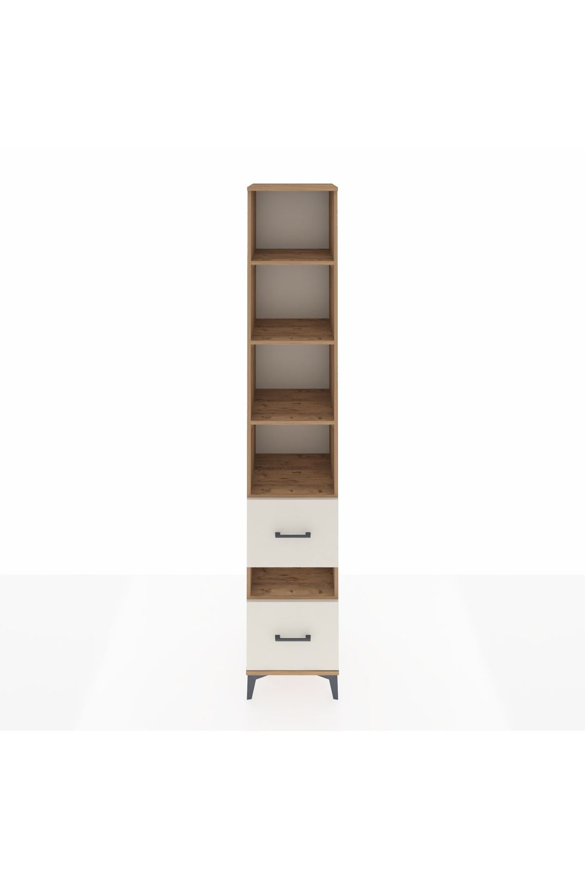 Hyperion Dolap 5 Raflı 2 Çekmeceli 44x44x243 Çam-Aytaşı