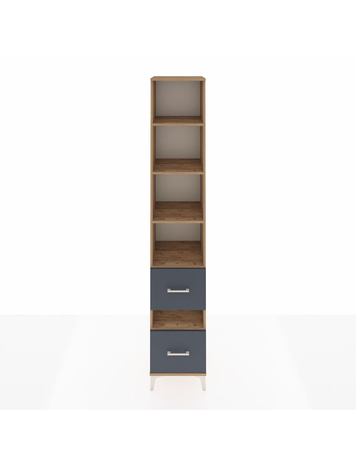 Hyperion Dolap 5 Raflı 2 Çekmeceli 44x44x243 Çam-Antrasit