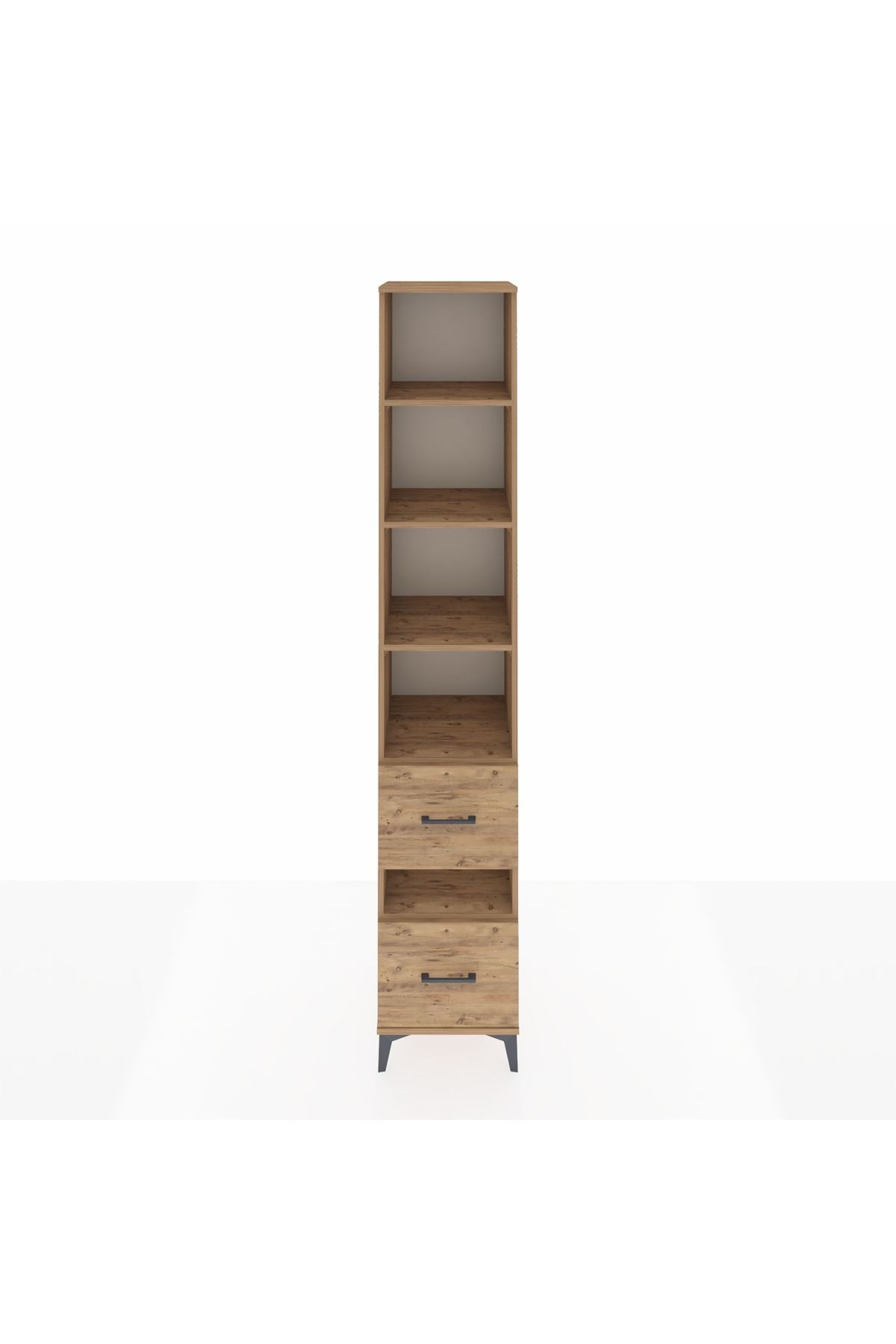 Hyperion Dolap 5 Raflı 2 Çekmeceli 44x44x243 Çam-Çam