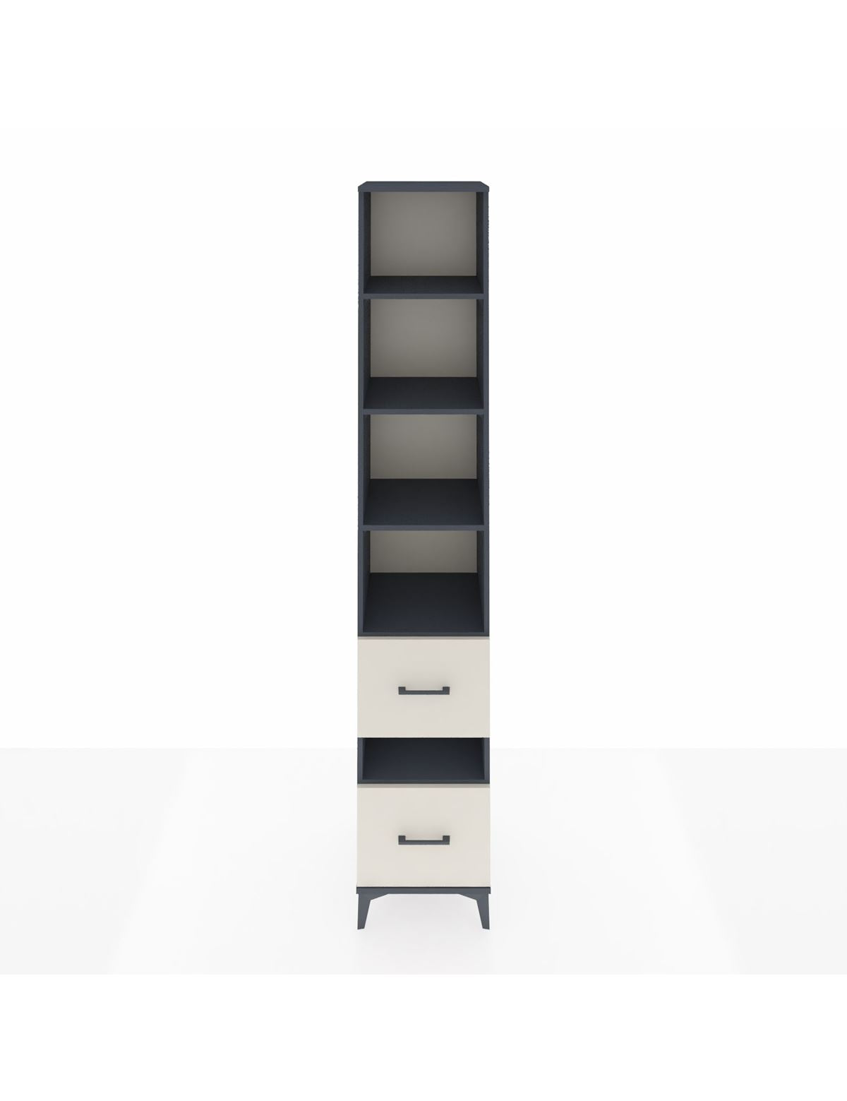 Hyperion Dolap 5 Raflı 2 Çekmeceli 44x44x243 Antrasit-Aytaşı