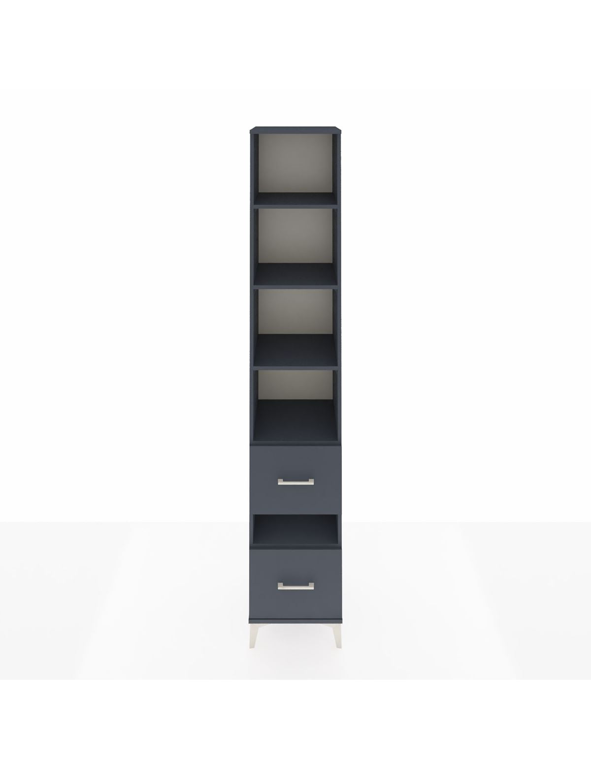 Hyperion Dolap 5 Raflı 2 Çekmeceli 44x44x243 Antrasit-Antrasit