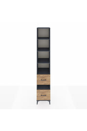 Hyperion Dolap 5 Raflı 2 Çekmeceli 44x44x243 Antrasit-Çam