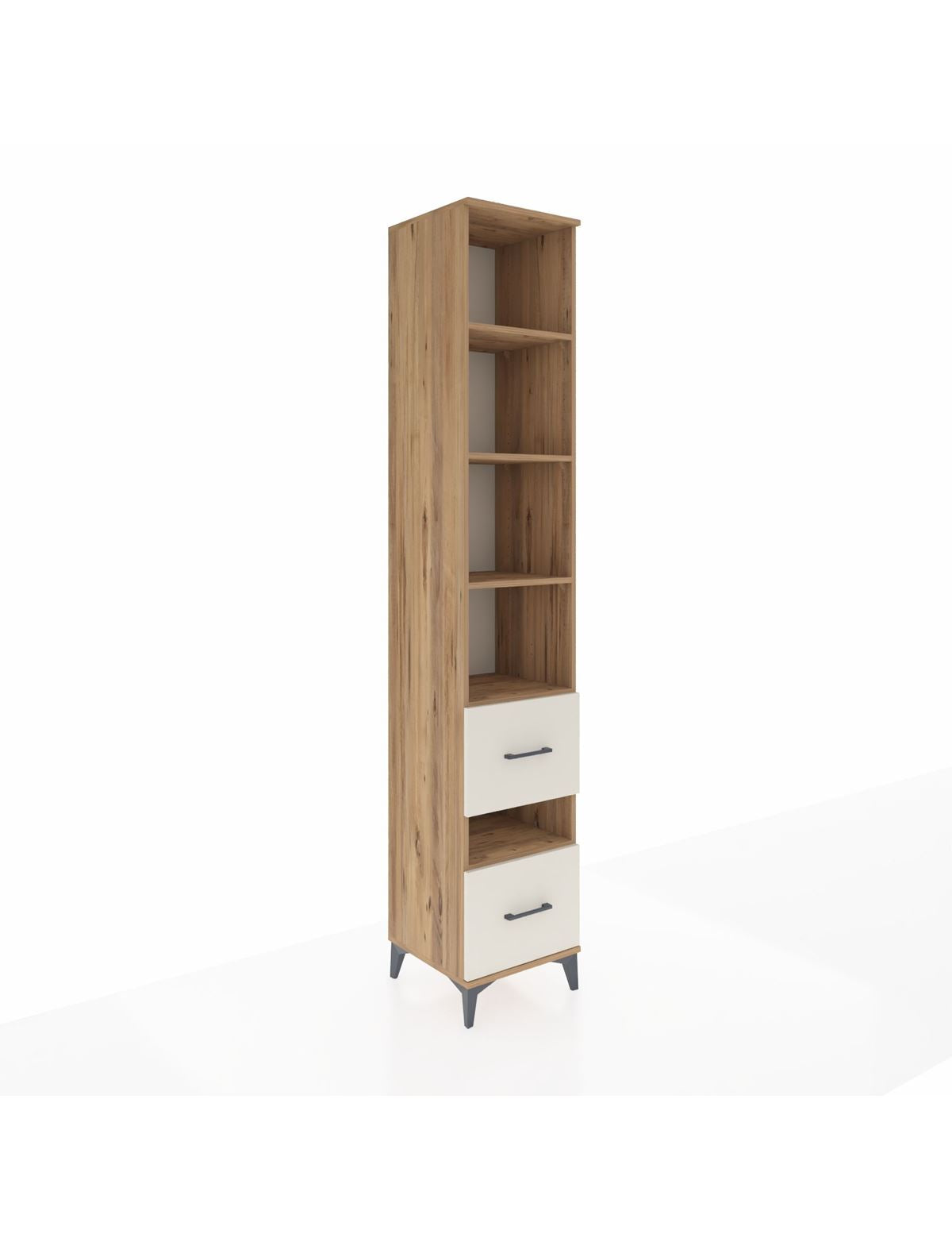 Hyperion Dolap 5 Raflı 2 Çekmeceli 44x44x243 Çam-Aytaşı