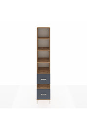 Hyperion Dolap 5 Raflı 2 Çekmeceli 44x44x243 Çam-Antrasit