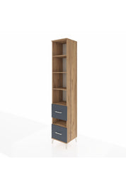 Hyperion Dolap 5 Raflı 2 Çekmeceli 44x44x243 Çam-Antrasit