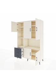 Hyperion Dolap 9 Raflı 3 Çekmeceli 5 Kapaklı 132x44x195 Aytaşı-Aytaşı/Antrasit