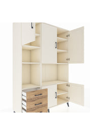 Hyperion Dolap 9 Raflı 3 Çekmeceli 5 Kapaklı 132x44x195 Aytaşı-Aytaşı/Çam