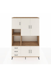 Hyperion Dolap 9 Raflı 3 Çekmeceli 5 Kapaklı 132x44x195 Çam-Aytaşı/Aytaşı